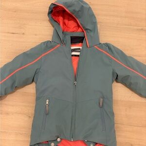 Spyder Kids' Raincoat in Green and Orange